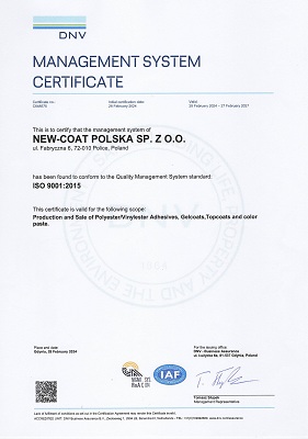 Certyfikat ISO 9001:2015